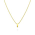 Initials Brick Alphabet Letter Necklace Gold Layered Steel Jewellery
